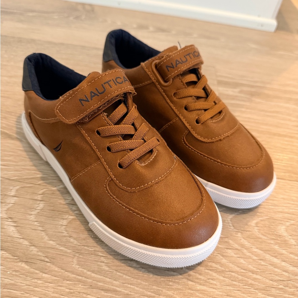 Nautica Brown Sneakers with White Trim